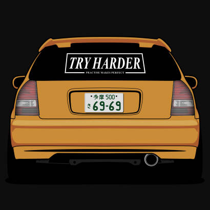 TRY HARDER - BIG BANNER